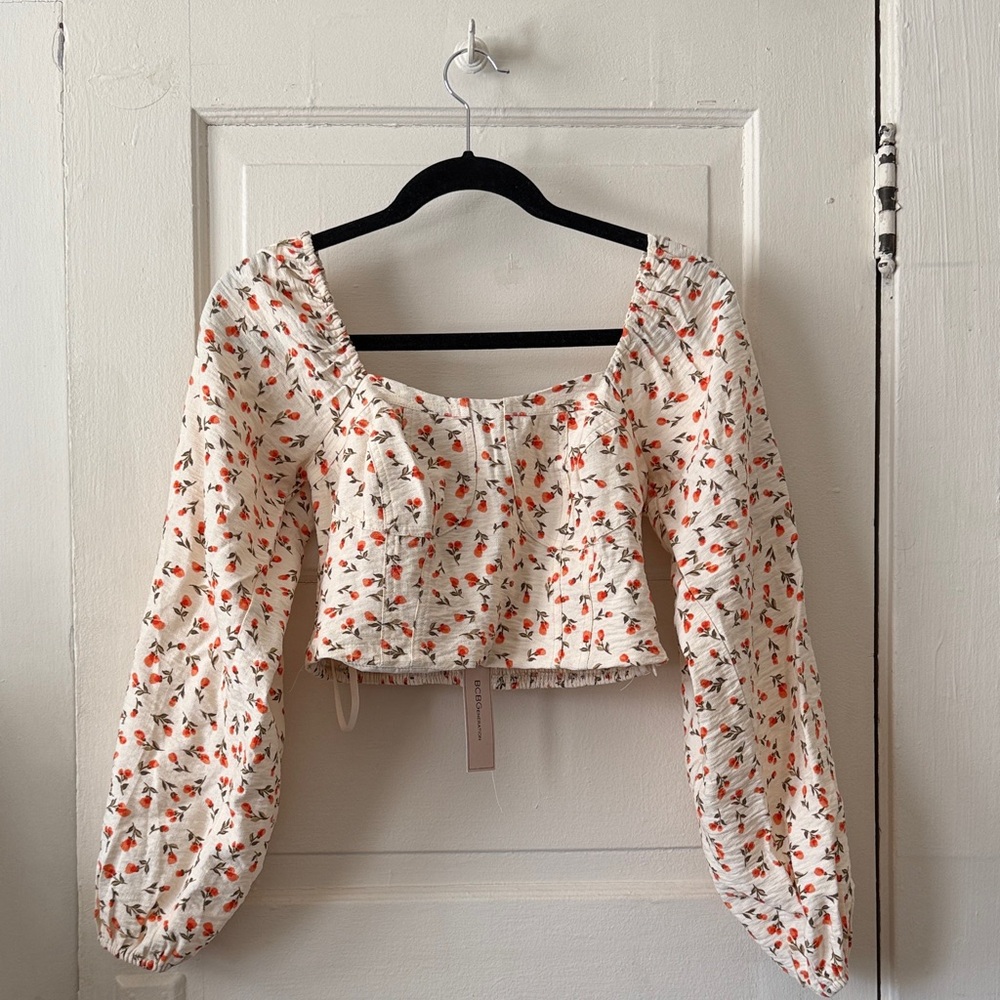 Cropped floral Blouse